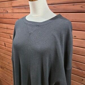 Intimately Free People Womans Size S Oversized Cozy Waffle Knit Long Sleeve Top